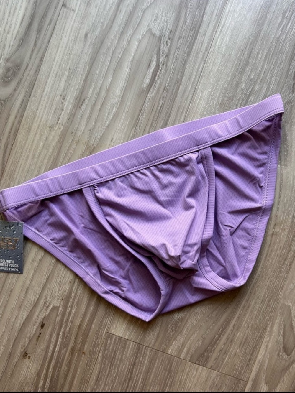 Andrew Christian | Moisture Control Mesh Brief w Almost Naked in Purple Jade (S)